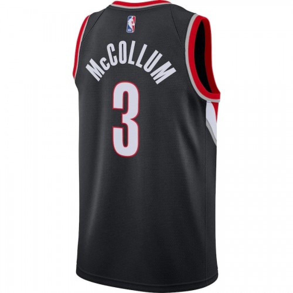 Men's Portland Trail Blazers C.J. McCollum #3 Black 2020/21 Swingman Jersey - Icon Edition-Pro Kit Vault | Brand New 26/27 Sports Jerseys